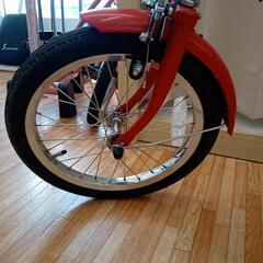 【リユースのサカイ八街店】★ジモティ割あり★ 折りたたみ自転車　レッド　クリーニング済　YJ7526の画像