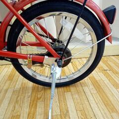 【リユースのサカイ八街店】★ジモティ割あり★ 折りたたみ自転車　レッド　クリーニング済　YJ7526の画像