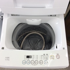 ジモティー見た！で5%OFF【5kg全自動洗濯機】ELSONIC　ｴﾙｿﾆｯｸ　EM-L50S2 5kg 2021年製:ホワイトの画像