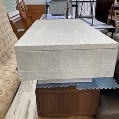 北九州、福岡市周辺配送可 センターテーブル ローテーブル 大理石風 💳自社配送時🌟代引き可💳※現金、クレジット、スマホ決済対応※   【配達は要決済前問い合わせ】の画像