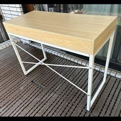 札幌限定配送/お引き取り可◆家具◆ニトリ◆引き出し付きデスク/机◆アーリン2 100NA◆W100 D45 H76の画像