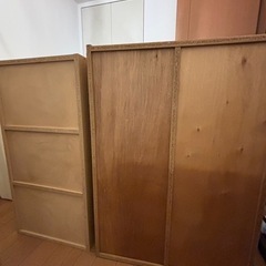 本棚、3段ボックスの2つの画像