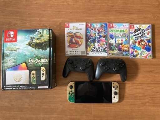 【値下げ】任天堂Switch 有機EL ゼルダの伝説エディション プロコン・ソフトセット