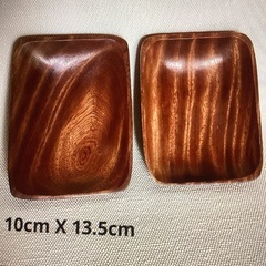 木彫りボウル　小皿　2個セットの画像