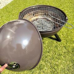 カインズ製　スモークもできる丸型ミニバーベキューコンロの画像