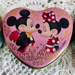ディズニー ミッキー＆ミニー ハート型缶 5個セットの画像