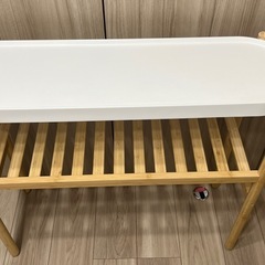 IKEA SATSUMAS サッツマス プラントスタンド, 竹/ホワイト, 70 cmの画像