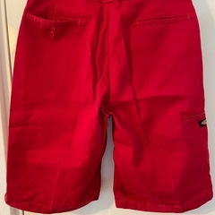 【美品】Dickies パンツ　ハーフ　赤の画像