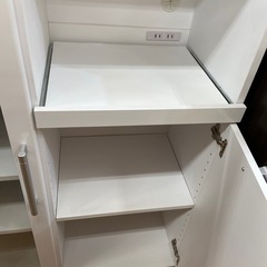 ニトリ　レンジ台　2枚扉　ホワイトの画像
