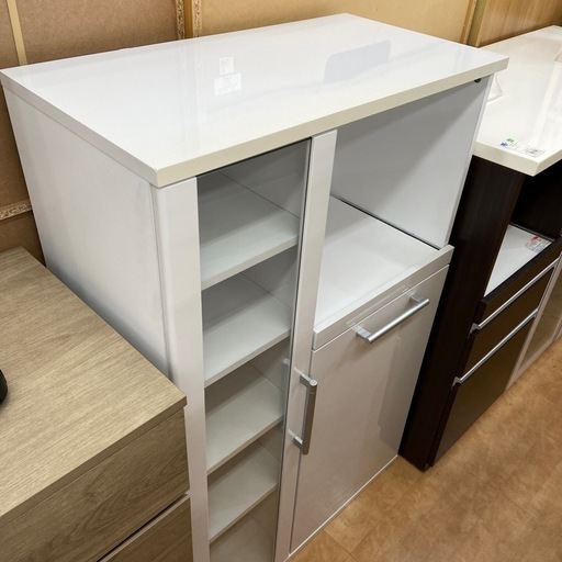 ニトリ　レンジ台　2枚扉　ホワイト