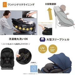 Combi THE S ISOFIX CG-TRL チャイルドシート セパレート コンビ エッグショック ZB-690 グレー 0か月~の画像
