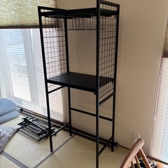 ランドリーラック　ブラックの画像