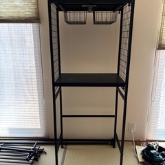 ランドリーラック　ブラック