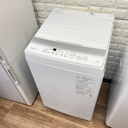 ✨　美品　✨設置までOK 2024年製　洗濯機 6kg 東芝 AW-6GA2