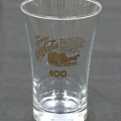 Coca-Cola（コカ・コーラ）100周年記念グラス　3個　直径8㎝×高さ12.5㎝　ガラスコップ　食器　中古品の画像