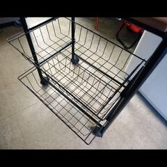 札幌お引き取り限定◆家具◆ニトリ◆キャスター付きワゴン/キッチンワゴン◆バリオ2/WG51 MBR◆W51 D31 H74の画像