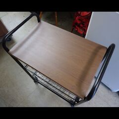 札幌お引き取り限定◆家具◆ニトリ◆キャスター付きワゴン/キッチンワゴン◆バリオ2/WG51 MBR◆W51 D31 H74の画像