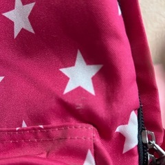 キッズ子供のピンク星柄リュックの画像
