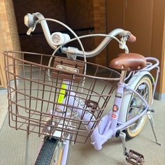 18インチ子供自転車補助輪付の画像