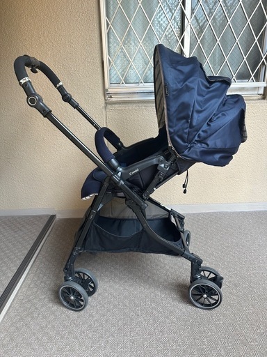 美品【コンビ】両対面式AB型ベビーカー＆純正レインカバーのセット(6.6万円分)