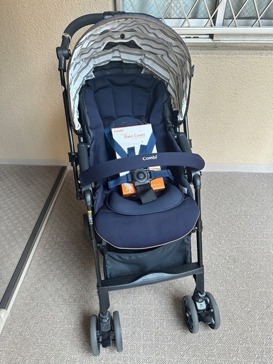 美品【コンビ】両対面式AB型ベビーカー＆純正レインカバーのセット(6.6万円分)