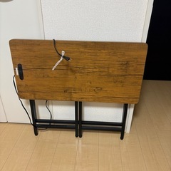 山善(YAMAZEN) デスク 折りたたみ コンセント付き 完成品 幅80×奥行40×高さ70cmの画像