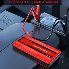 バッテリー内蔵カージャンプスターター　ポータブル緊急ブースター　車の始動装置の画像