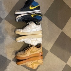 NIKEスニーカー3足　エアフォースワン　スケボーシューズの画像