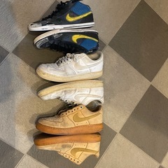 NIKEスニーカー3足　エアフォースワン　スケボーシューズの画像