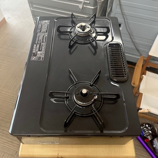 【超美品‼️】パロマ 2023年製 都市ガス用 ガステーブル 右強火/水無し片面焼きグリル ブラウンメタリック♪