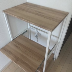 スライド棚・2口コンセント付 レンジ台ラック:引き取り希望の画像