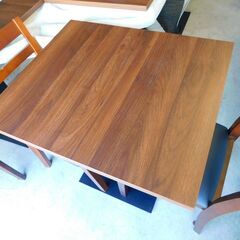 【JM719】業務用 カフェテーブル チェア2脚付き 600mm×700mm 60cm×70cm H70cm 角ベース ダイニングテーブル リビング 2人掛け 店舗 レストラン オフィス 飲食店 木製 木目調 60 70 コーヒーテーブルの画像