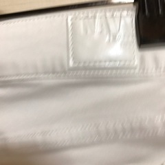 NAVY 白　ストレッチ　七分丈の画像