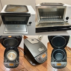 ★一人暮らし家電6点セット（冷蔵庫、洗濯機、電子レンジ、トースター、炊飯器、IHコンロ） の画像
