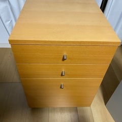 無印良品 ビーチキャビネット デスク・デスクワゴン ブナ材の画像
