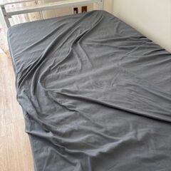 NITORI シングルパイプベッド(バジーナC-STN JH WH)マットレス付きの画像