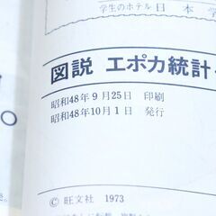 【9月7日　最終処分】　無料　図説エポカ統計・資料’74　図説エポカ統計・資料’75　計2冊　旺文社　昭和　非売品　本　中古品の画像