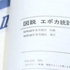 【9月7日　最終処分】　無料　図説エポカ統計・資料’74　図説エポカ統計・資料’75　計2冊　旺文社　昭和　非売品　本　中古品の画像