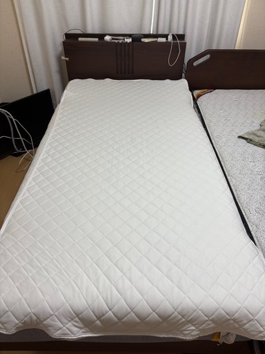 シングルベッド　マットレス　敷きマット付き