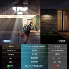 ソーラーライト 屋外 防水 分離型 センサーライト 人感センサー 防犯ライトの画像