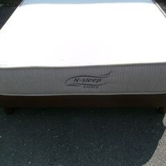 中古品 セミダブルベッド ニトリ N-sleep マットレス付き ブラウンの画像