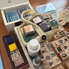 スタンプとスタンプパッド、裁断機　まとめての画像