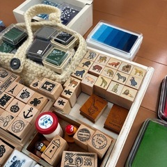 スタンプとスタンプパッド、裁断機　まとめての画像