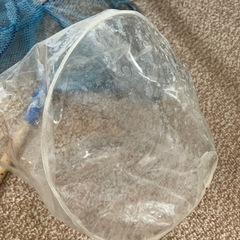 魚とり網  ビニールバケツの画像
