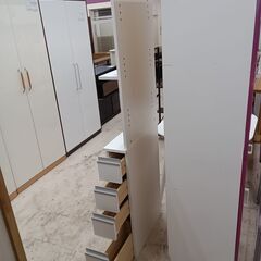 リユースのサカイ栃木店★ジモティ割あり★  隙間収納 ホワイト W15×D55.5×H180 クリーニング済み TC10350の画像