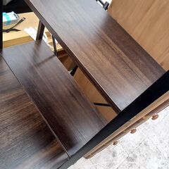 リユースのサカイ栃木店★ジモティ割あり★  デスク ダークブラウン W115×D52×H122 クリーニング済み TC10352の画像