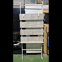 札幌限定配送/お引き取り可◆家具◆LOWYA◆突っ張りラック/棚/壁面ラック◆デンション80◆W80 D11 H200-260の画像
