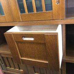 【ジャングルジャングルサカイ石津店】飾り棚　収納ラック　収納　おしゃれ　和風　レトロ　ブラウン　スライド扉　クリーニング済み 堺市 西区 東区 北区 南区 堺区 石津の画像
