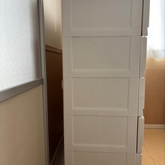 天馬 フィッツプラス プレミアム チェスト 5段 セラミックホワイト 幅75cm
の画像