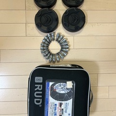 スタッドレスタイヤ&ホイール4本セット　キャップ・チェーン付き　シトロエン  プジョー　の画像